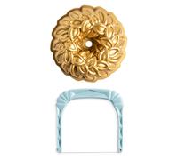 Nordic Ware Gold 80th Anniversary Bundt Pan & Cooling Rack & Slicer Set Nordic Ware Multicolor