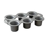 Nordic Ware Grand Popover Cake Tin, Cast Aluminium 6 x 3/4 Cup Muffin Tray, Non-Stick Pan for Yorkshire Puddings, Premium Bakeware Made in the USA, Colour: Graphite