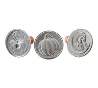 Nordic Ware Halloween Cookie Stamps (Set of 3), Sturdy Cast Aluminium Cookie Stamp Set, Cookie Press Set Made in The USA, Sturdy and Durable Biscuit Maker Press Set, 01260