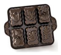 Nordic Ware Harvest Mini Loaf Pan, Bronze, 11.38 x 9 x 1.88 inches, Brown