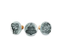 Nordic Ware Holiday 3D Cut-Out Cookie Stamps (Set of 3), Sturdy Cast Aluminium Cookie Stamp Set, Cookie Press Set Made in The USA, Sturdy and Durable Biscuit Maker Press Set, 01233