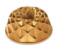 Nordic Ware Bundt Pan Jubilee - Cast Aluminium, Geometric Pattern, Non-Stick - Gold