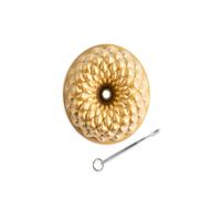 Nordic Ware Kaleidoscope Bundt Pan & Reusable Bundt Thermometer - Gold Nordic Ware Gold