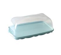 Nordic Ware Loaf Cake Keeper, Transportable Durable Plastic Cake Box with Clear Lid for Freshness, Food-Safe Cake Cover Made in The USA, Colour: Blue