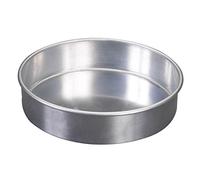 Nordic Ware Naturals 8" Round Layer Cake Pan, Natural Aluminium Baking Tin with Superior Heat Conductivity, Premium Bakeware Made in The USA, Silver