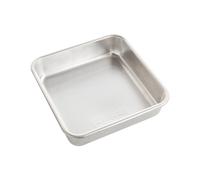 Nordic Ware Naturals Aluminium 8" x 8" Square Cake Pan, 8 by 8 inches, 8" x 8" Pan, Square Cake Tin, Premium Bakeware Made in The USA, Colour: Silver