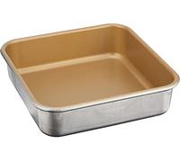 Nordic Ware Naturals Non-Stick 9" Square Cake Pan, Baking Tin with Superior Heat Conductivity to Brown Food Evenly, Premium Bakeware Made in the USA, Silver
