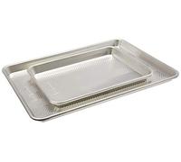 Nordic Ware Naturals Prism Quarter and Half Sheet Set, Aluminium Baking Sheet with Improved Airflow, Rustproof Aluminium Sheet, Made in The USA, Silver