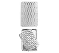 Nordic Ware Naturals Quarter Sheet & Cooling Rack Half Sheet Set Aluminum Pan in Silver Nordic Ware Silver