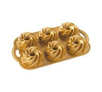 Nordic Ware Heritage Bundtlette Cakes Pan Gold