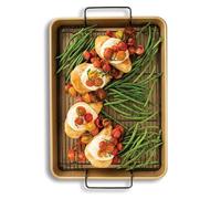 Nordic Ware Oven Crisp Baking Tray Nonstick Bakeware, High-Sided Half Sheet