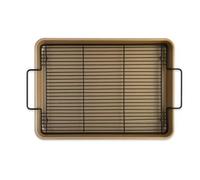Nordic Ware Oven Crisp Baking Tray Nonstick Bakeware, High-Sided Half Sheet