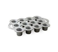 Nordic Ware Petite Popover Pan,12 x 3/4 Cup Muffin Tray, Yorkshire Pudding Tray, Popover Cake Mould, Colour: Silver