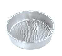 Nordic Ware Prism 9" Round Layer Cake Aluminium Baking Pan with Improved Airflow, Premium Bakeware Made in The USA, Silver