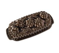 Nordic Ware Pumpkin Wheat Loaf Pan, Cast Aluminium Autumn-Themed Cake Pan for Loaves and Bakes, Non-Stick Bakeware Made in The USA, Colour: Bronze