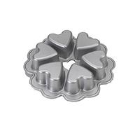 Nordic Ware Retro Romantic Durable Heart-shaped Cake Pan, Red