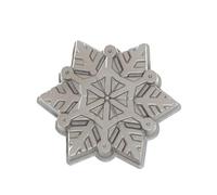 Nordic Ware Snowflake Cake Pan, Christmas Themed Cake Mould Tray, Cast Aluminium Cake Tin, Snowflake Cake Pan for Christmas Cake, Made in The USA Colour: Silver