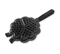 Nordic Ware Sweetheart Waffler, Cast-Aluminium Waffle Pan, Waffle Pan for Mini Waffles, Heart Shaped Waffles, Mini Waffle Maker - Black