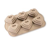 Nordic Ware Toffee Tiered Heart Cakelet Pan