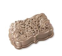Nordic Ware Wildflower Loaf Pan, Original Cast Aluminium Tin, Bundt Cake Tin with Floral Pattern, Cake Mould Made in The USA, Colour: Toffee, 6-Cup Capacity