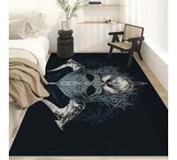 Nordic Warrior Rugs for Living Room Bedroom, Norse Mythology Area Rugs Large 120x170 cm, Washable Non Slip Pattern Carpet Home Decor C&J49