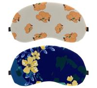Nordic Watercolor Fresh Flowers 2-Pack Light-Blocking Soft Breathable Eye Patch Sleeping Masks