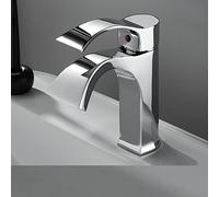 nordic waterfall simple full copper toilet home hot and cold washbasin washbasin wash basin faucet, silver waterfall (undercounter basin)
