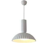 Nordic White Restaurant Hanging Lamp, Resin PE Lampshade Minimalist,Single Head Ceiling Light Fixture,Simple Cream Wind 18 W /24 W LED Pendant Light for Kitchen Island Bedroom Storeroom