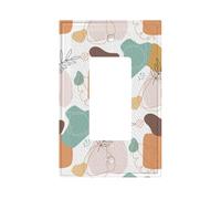 Nordic Wind Geometry Premium Single-Gang Roman Frame Switch Plate â€“ Realistic Leather-Texture Finish, Durable Pc Material Wall Cover for Residential & Commercial Use (Includes Decorative Screws)