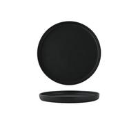 Nordic wind household simple exquisite ceramic underglaze color round dish -8.25 "European flat black.
