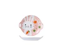 Nordic wind household simple personality creative ceramic lovely irregular tableware -9.5-inch binaural disc