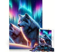 Nordic Wolf Winter Nature 1000 Pieces Jigsaws Adults Puzzles Gifts Think Game Leisure Fun Quality Edge Lovely Present (50x75cm)