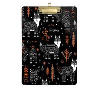 Nordic Wolverine Foxfire Black Organizer clipboard Standard Hole for Nursing Student Trade Quest Size 9 x 12.5 Tablas para escribir