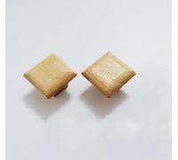 Nordic Wood Knobs Square Shape Wooden Pulls Wardrobe Cabinet Handle Drawer Pulls(2pcs)
