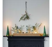 Nordic Wooden Advent Calender H6cm W70cm Ivyline Natural One Size