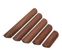 Nordic Wooden Furniture Handle Drawer Pulls Cabinet Solid Wood Handles Walnut Wardrobe Knob Hardware(Walnut C96)