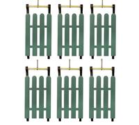 Nordic Wooden Sleigh Christmas Decorations - Set of 6 Rustic Hanging Ornaments with Rope for Christmas Tree, Garlands & Festive Displays - Traditional, Durable & Reusable Xmas Décor - 12cm