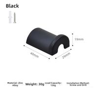 Nordic Zinc Alloy Wall Hook Black Heavy Duty(brushed finish) | Smooth curve shape, modern for nordic style, elegant home decor, black finish, for versatile hanging