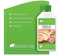 Nordicare Food Grade Mineral Oil - Tasteless and Odourless Chopping Board Oil - Suitable for Wood and Bamboo Countertops, Cutting Boards and Blocks, Stainless Steel, Stone (500ml)