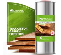 Nordicare Sealing Wood Oil for Outdoor Garden Furniture - Teak Oil for Garden Furniture - Suitable for All Outdoor Types of Wood, for Wood Exterior, Wood Protection - Easy to Apply (1 L)