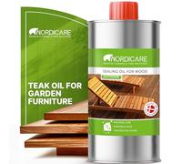 Nordicare Sealing Wood Oil for Outdoor Garden Furniture - Teak Oil for Garden Furniture - Suitable for All Outdoor Types of Wood, for Wood Exterior Protection - Easy to Apply (500ml)