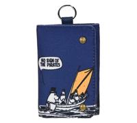 Nordicbuddies Canvas Three-fold Wallet with Key Ring, Navy Blue | Moomins at The Sea