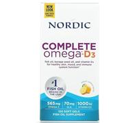 Nordic's Fish Oil, Complete Omega-D3, 565mg 1000 IU, Non-GMO, Gluten-Free, Lemon Flavor, 120 Softgels
