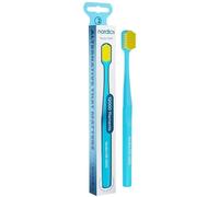 Eco Toothbrush Silk Soft | 12,000 Bristles | Extremely Gentle on Teeth and Gums | Vegan | Blue/Yellow | Nordics