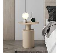 NordicStyleBedsideTableBedroom,ModernMinimalistRoundSmallSideTableCoffeeTable,CreativeLightLuxuryIronNightstandHighTemperaturePaintCraft(Size:40X40X50CM,Color:Nightstand needed
