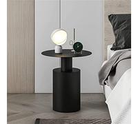NordicStyleBedsideTableBedroom,ModernMinimalistRoundSmallSideTableCoffeeTable,CreativeLightLuxuryIronNightstandHighTemperaturePaintCraf(Size:40X40X50CM,Color:N needed