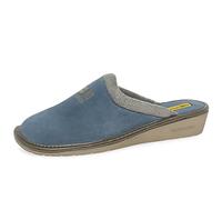 Nordikas Natala III Womens Faux Fur Lined Suede Mule Slippers 7 UK Jeans/Metallic Suede
