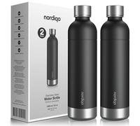 Nordiqo Premium 1L Stainless Steel Bottle - Compatible with SodaStream (not Crystal), Aarke & other Soda Makers | No Expiration Date | Dishwasher Safe | Leak Proof | BPA-Free