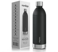 Nordiqo Premium Stainless Steel Bottle 1.3L / 1300 ml | Compatible with Aarke Carbonator | Dishwasher Safe | No Expiration Date | Leak Proof | BPA-Free | Extra thick single steel