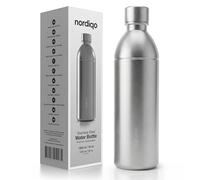 Nordiqo Premium Stainless Steel Bottle 1.3L / 1300 ml | Compatible with Aarke Carbonator | Dishwasher Safe | No Expiration Date | Leak Proof | BPA-Free | Extra thick single steel